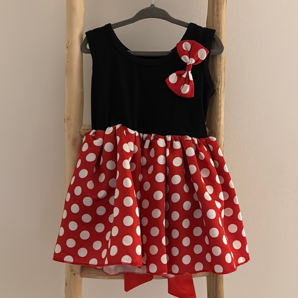 Minnie Mouse Red Polka Dot Dress with Bow